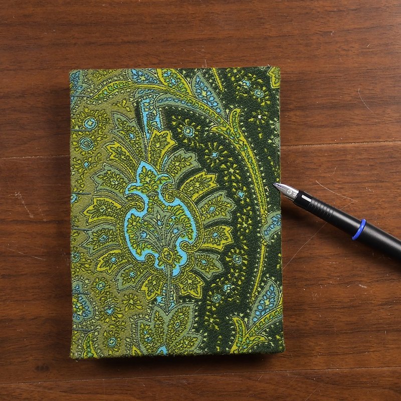 绿绒布与手揉纸 手工笔记本 - 笔记本/手帐 - 纸 绿色
