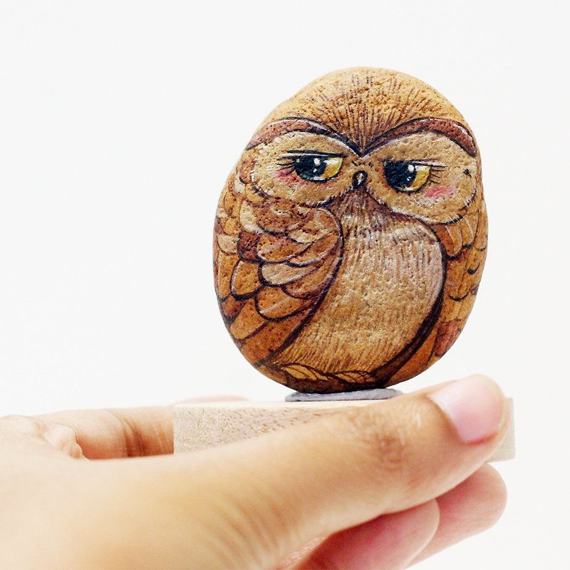 Owl.stone - 玩偶/公仔 - 石头 咖啡色