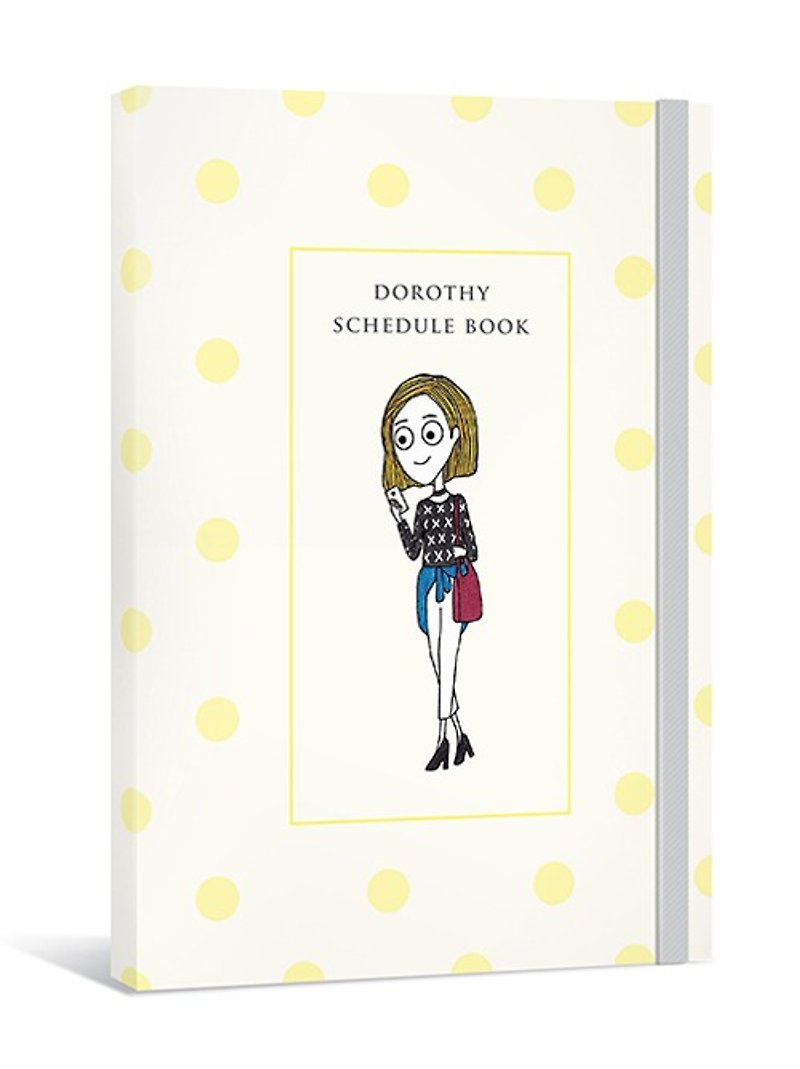 Dorothy无时效日志手帐（含装饰贴纸＋人物书签）－黄色点点(9AAAU0003) - 笔记本/手帐 - 纸 