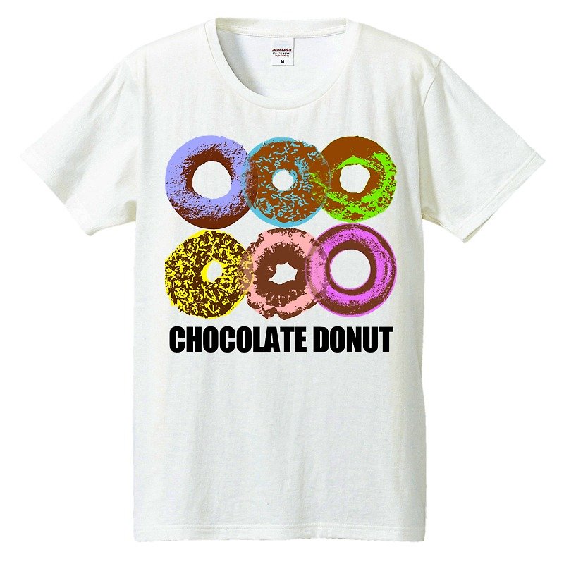 Tシャツ / Colorful donut - 男装上衣/T 恤 - 棉．麻 白色