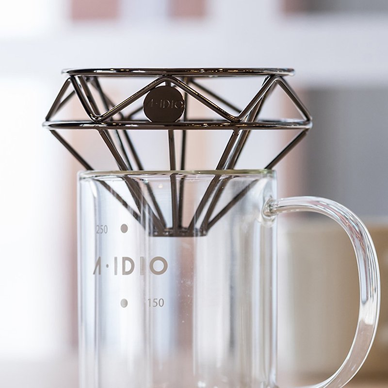 A-IDIO钻石咖啡滤杯(附绒布袋)-曜石黑 - 咖啡壶/周边 - 不锈钢 黑色