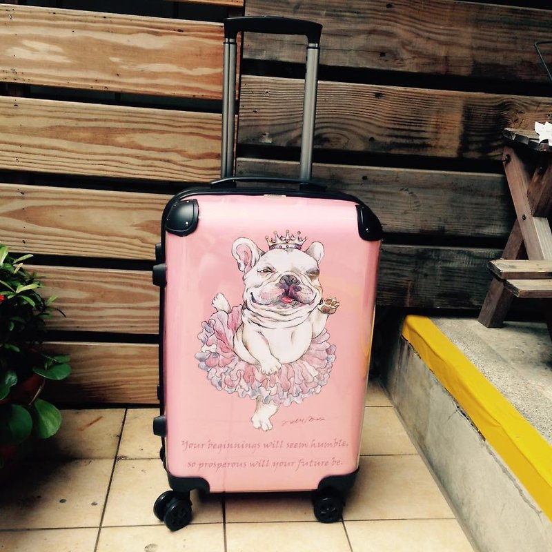20寸旅行箱-法斗公主 - 行李箱/行李箱保护套 - 塑料 粉红色