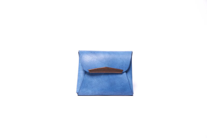 Shika 夕卡革物 - 零錢包(紺青色) - 零钱包 - 真皮 蓝色