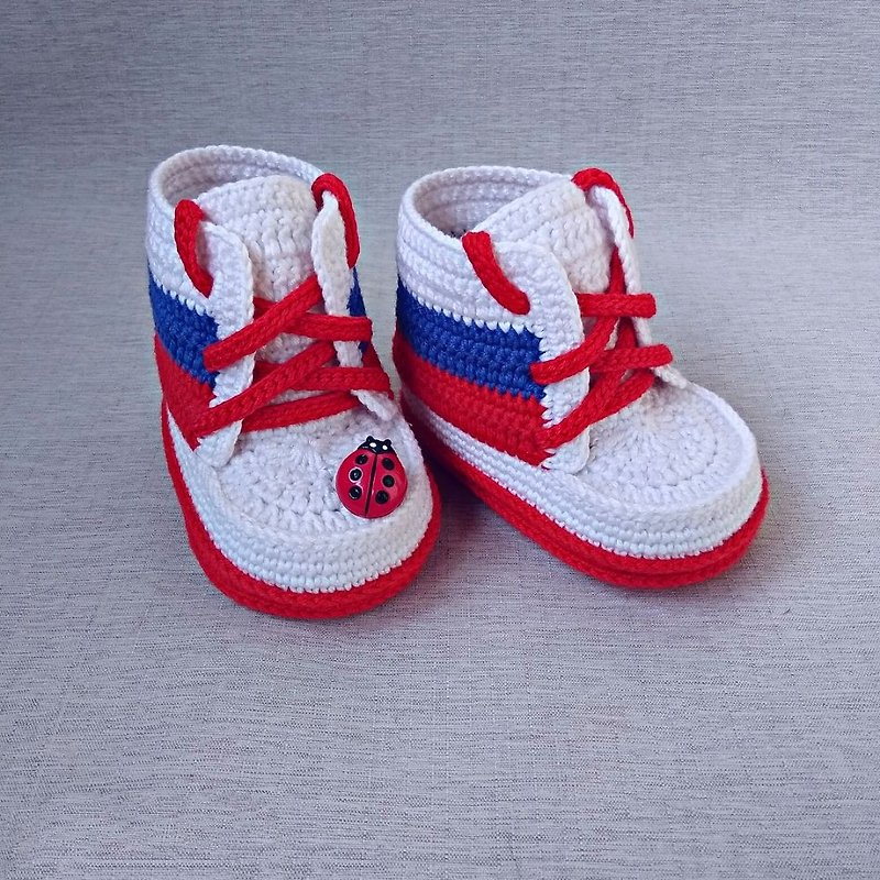 新生兒針織短靴運動鞋三色 baby knitted booties sneakers tricolor for newborns