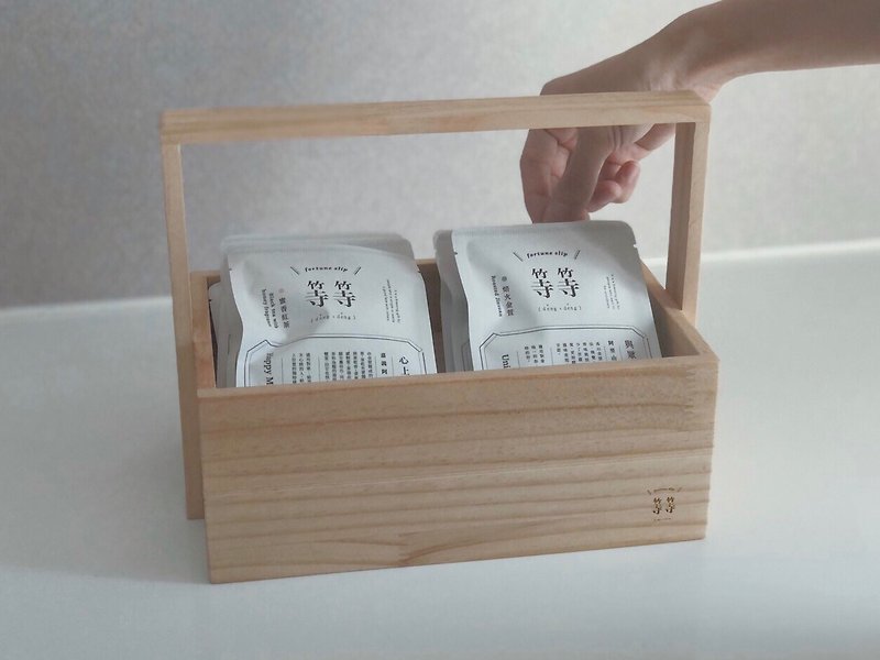 等等木制茶盒/置茶篮/手提茶架/松木