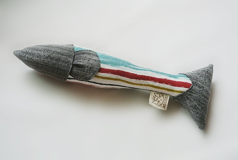 鲜彩秋刀鱼2.0进阶版猫草包 - 玩具 - 棉．麻 多色