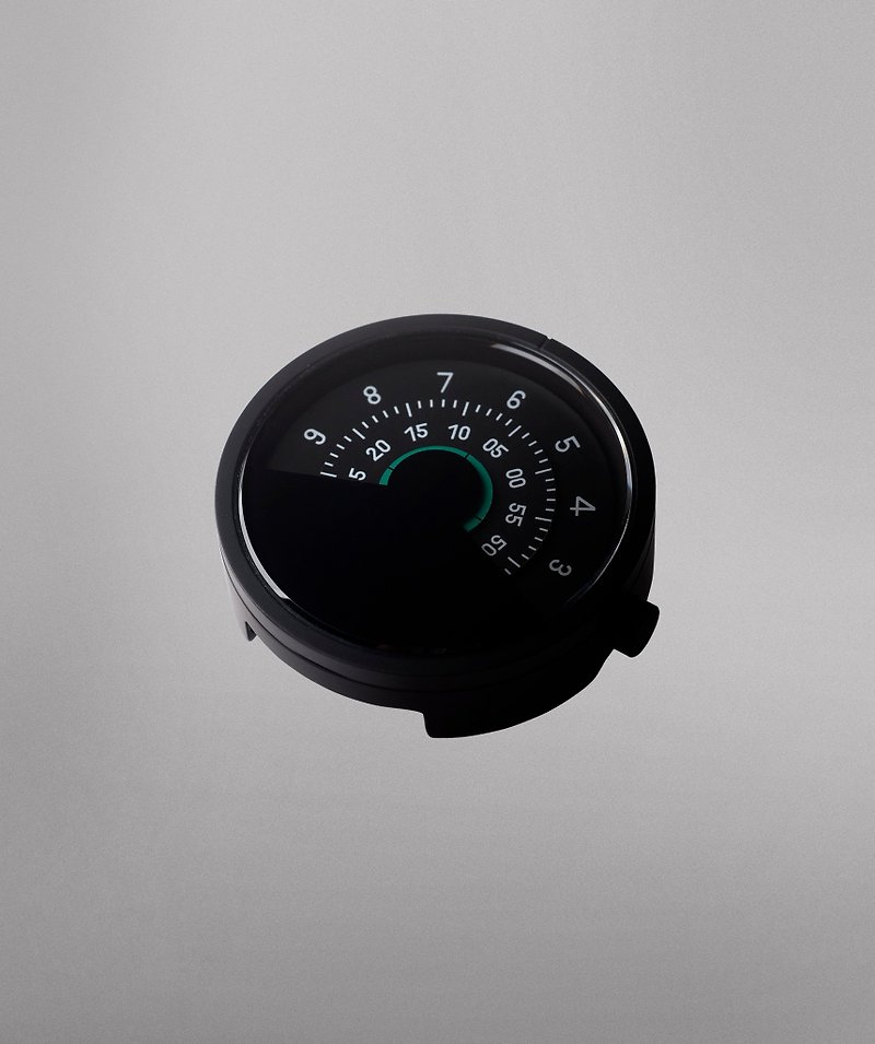 ANICORN Series 000 简约转盘机械手表－纯钢雾面黑+绿色 - 男表/中性表 - 贵金属 黑色
