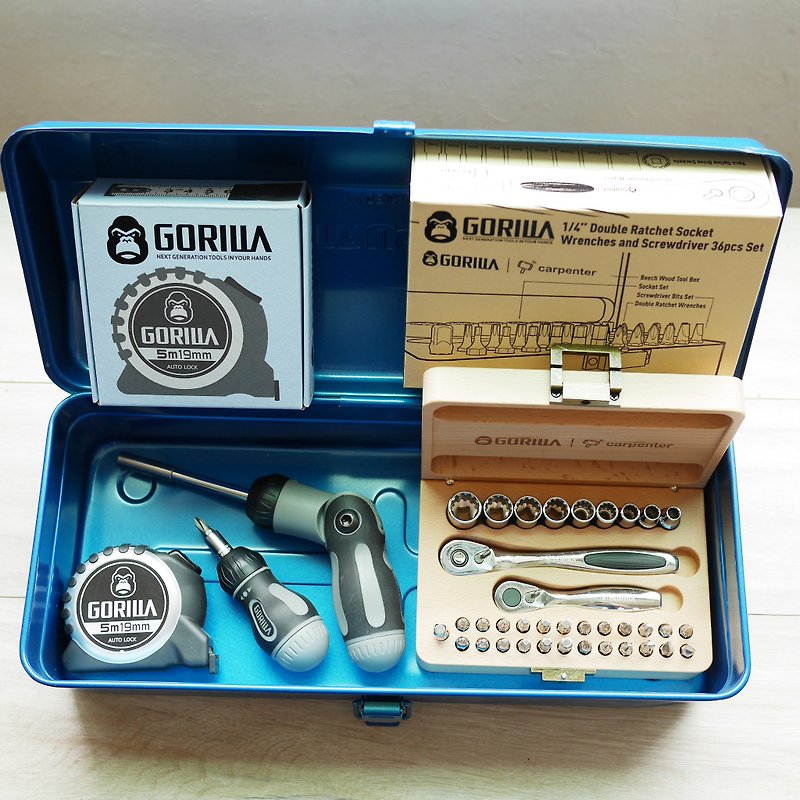 【Gorilla全厘米卷尺超值组合】x【TRUSCO】Y350B宝蓝色工具箱 - 其他 - 其他金属 蓝色