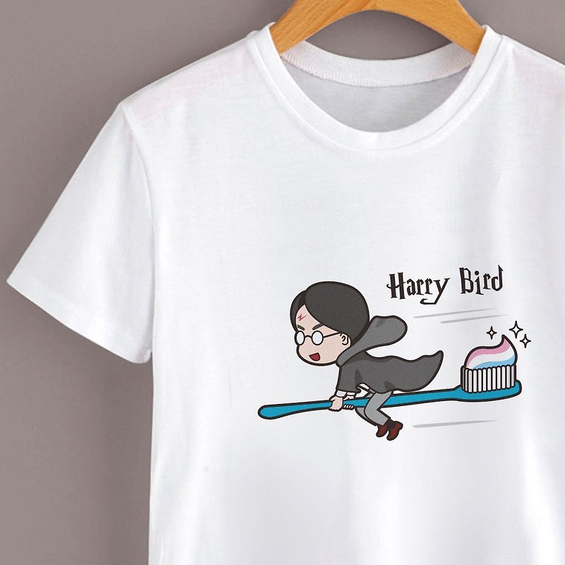 Harry Bird 短袖纯棉T恤-白色 - 女装 T 恤 - 棉．麻 白色