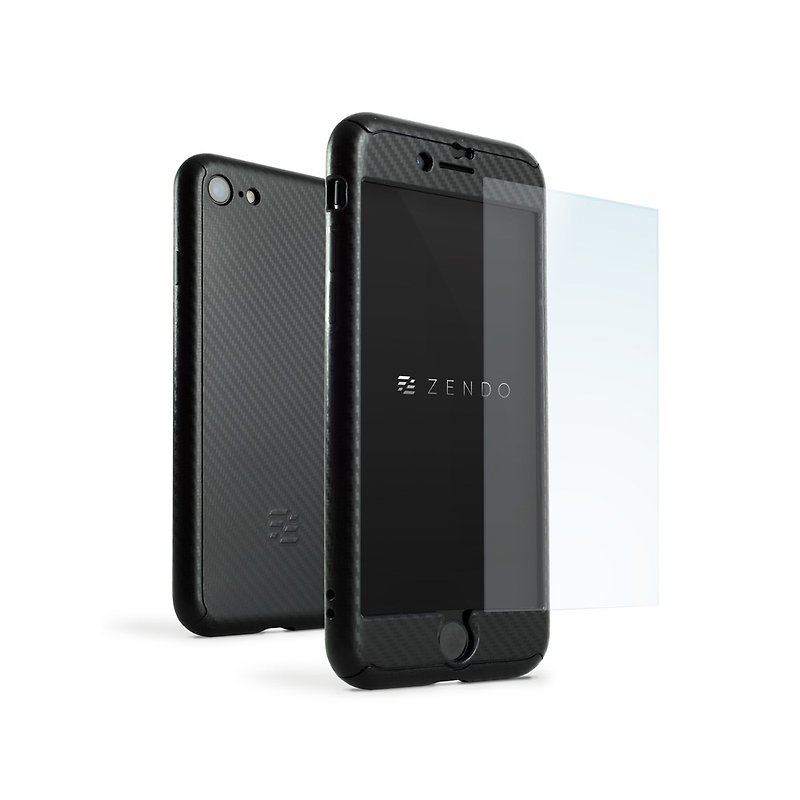 ZENDO iPhone 7专用 NanoSkin EX 全机包覆保护壳-碳纤黑 (4589903520014) - 其他 - 其他材质 黑色