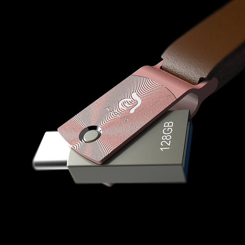 ROMA 128GB  USB-C - USB3.1 双用随身碟 玫瑰金 - U盘 - 其他金属 粉红色