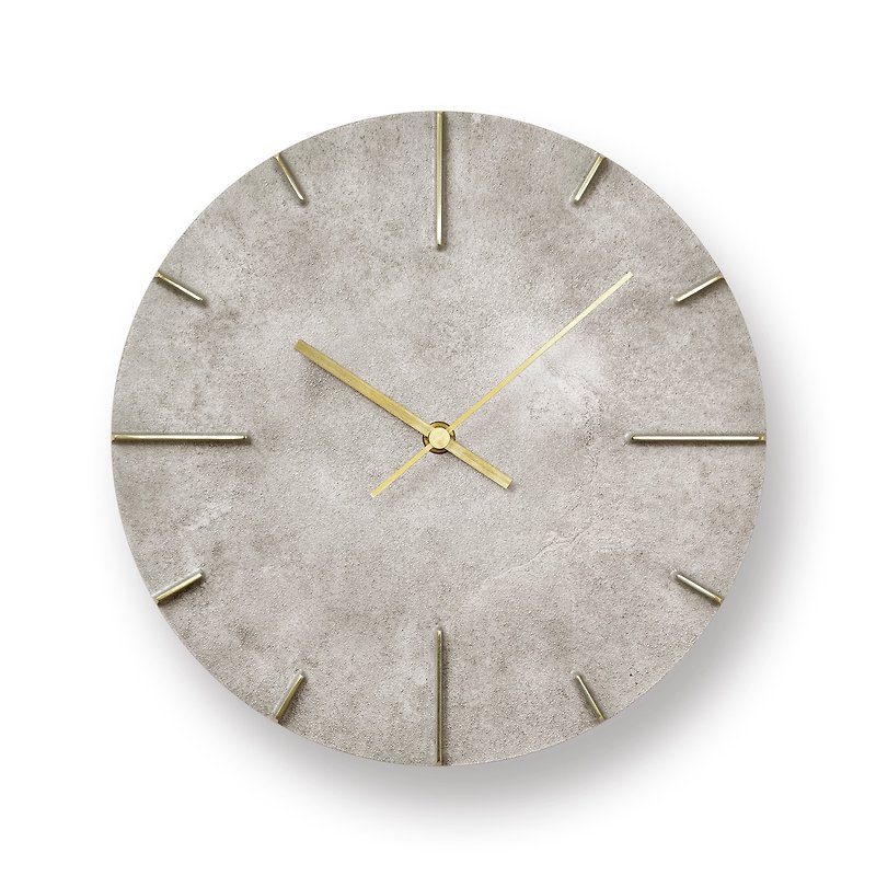 Lemnos Quaint 铸黄铜时钟 - 斑纹纯银色 - 时钟/闹钟 - 其他金属 银色