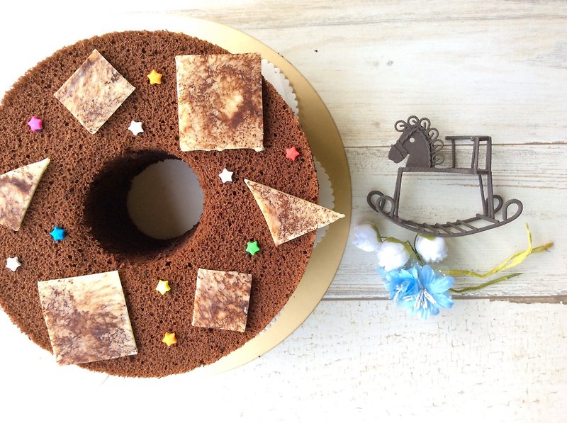 方块星球巧克力戚风蛋糕6寸 - 蛋糕/甜点 - 其他材质 黑色