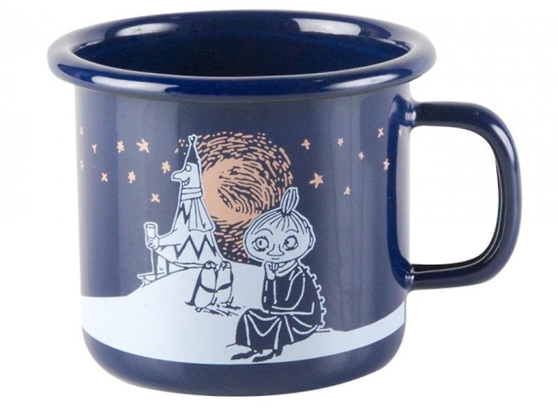 Moomin芬兰噜噜米珐琅马克杯2.5 dl 圣诞节礼物 - 咖啡杯/马克杯 - 颜料 蓝色