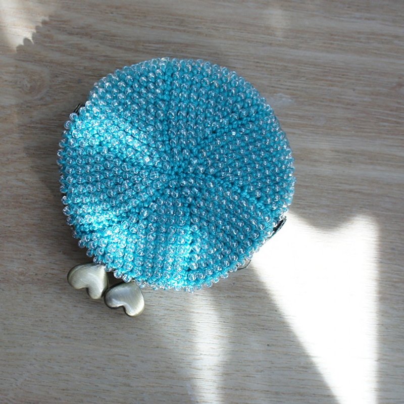 Ba-ba handmade Beads crochet coinpurse No.1025 - 皮夹/钱包 - 其他材质 绿色
