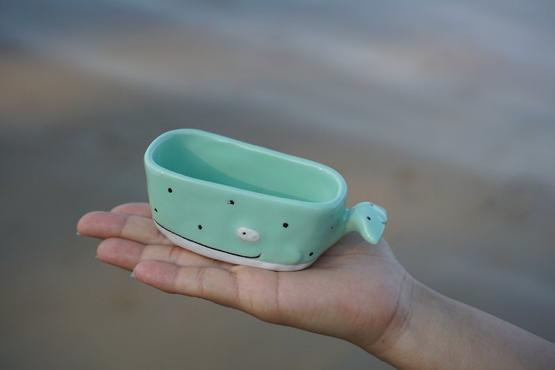 Little whale ceramic Plant Pots - 植栽/盆栽 - 陶 绿色