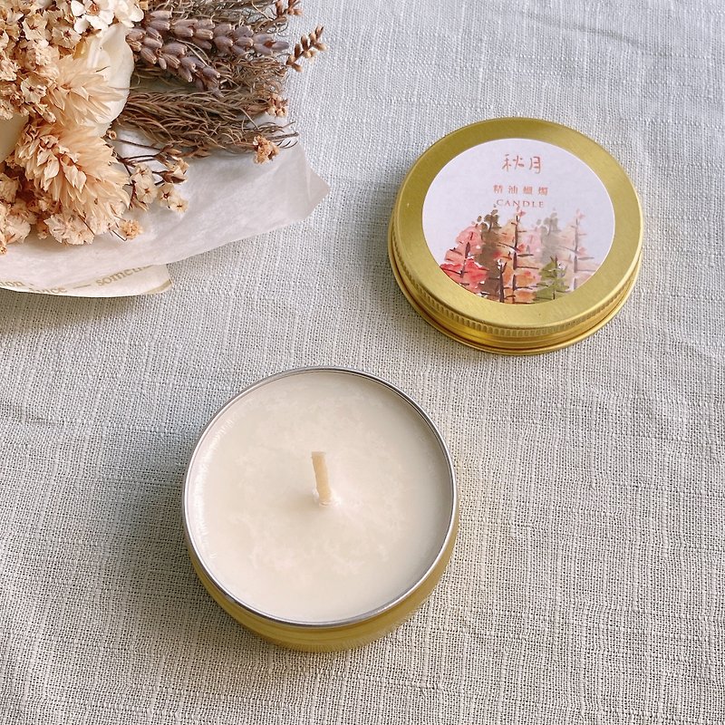 秋月复方精油大豆蜡蜡烛 - 安眠香氛 舒缓压力 - 蜡烛/烛台 - 植物．花 白色