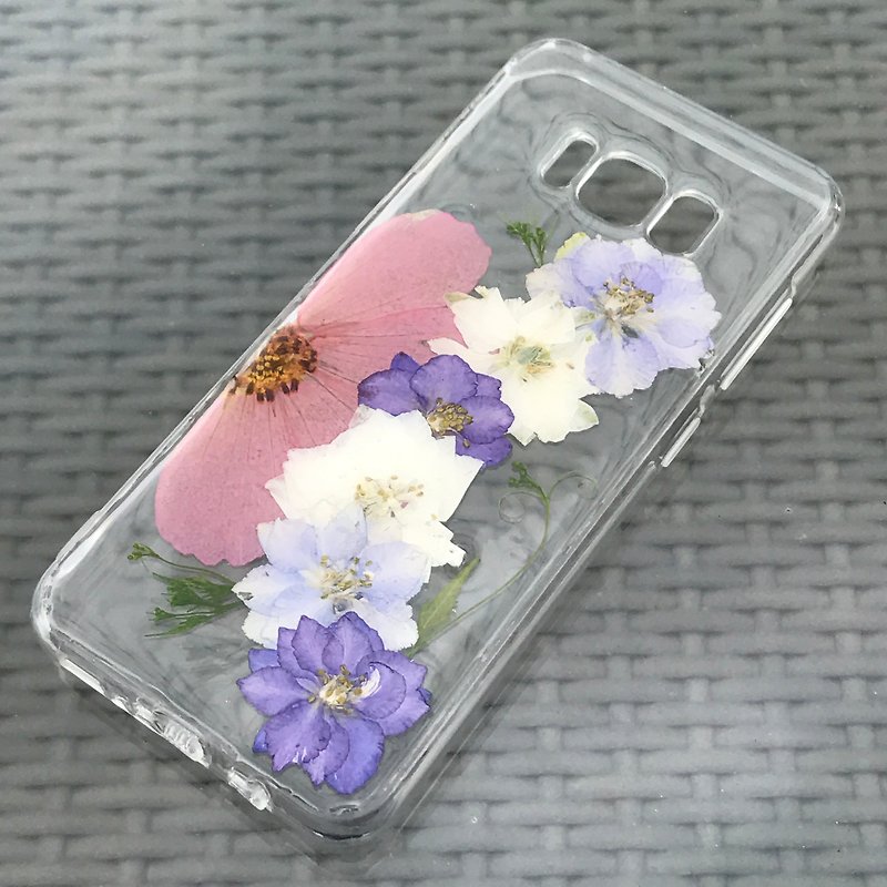 Samsung Galaxy S8 手机壳 Dry Pressed Flowers Case 押花 干燥花 叶子 紫色压花 025 - 手机壳/手机套 - 植物．花 紫色