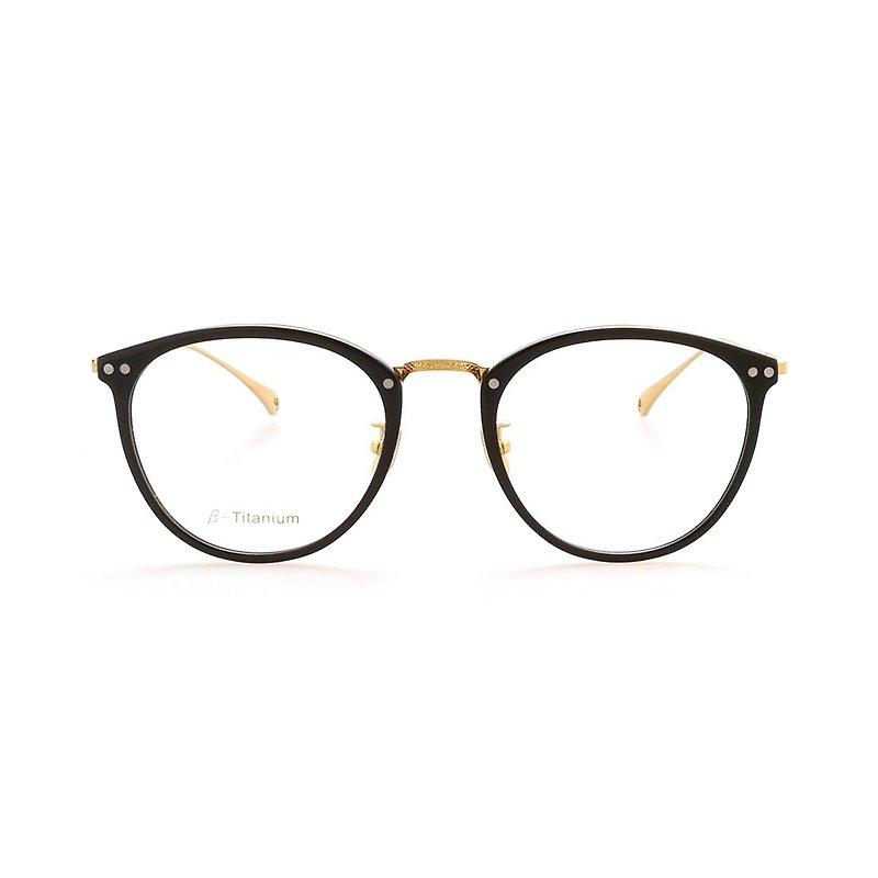 波士顿大圆框眼镜│加拿大设计-黑金 - 眼镜/眼镜框 - 贵金属 黑色