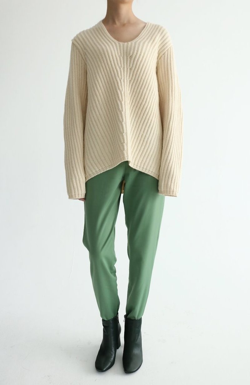 Laurel Trousers 桂冠绿西装裤(量身订做可订做其他颜色) - 女装长裤 - 棉．麻 绿色