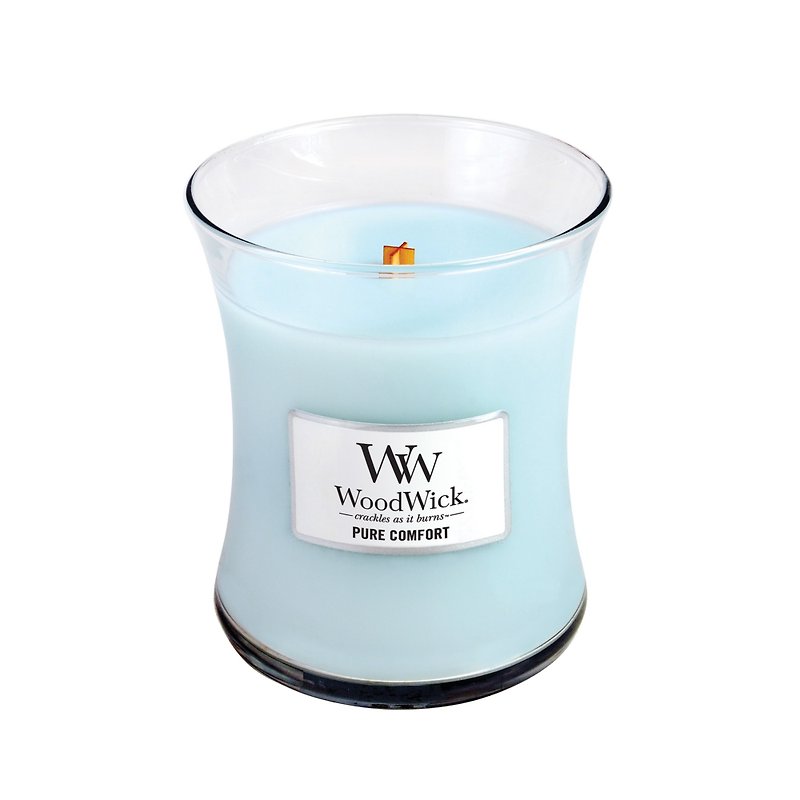 【VIVAWANG】WoodWick香氛中杯蜡  清幽心境 - 蜡烛/烛台 - 蜡 蓝色