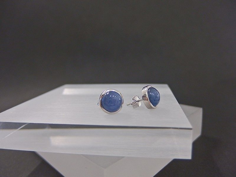 星光 - 天然蓝晶石纯银耳环  香港原创设计 - 耳环/耳夹 - 宝石 蓝色