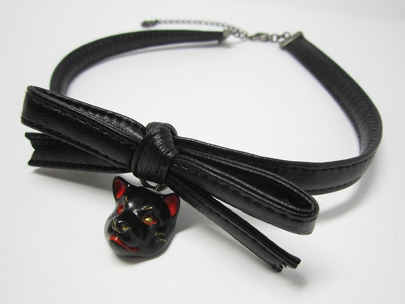 柴犬 RIBBON CHORKERレジン  黒×黒 - 项链 - 塑料 黑色