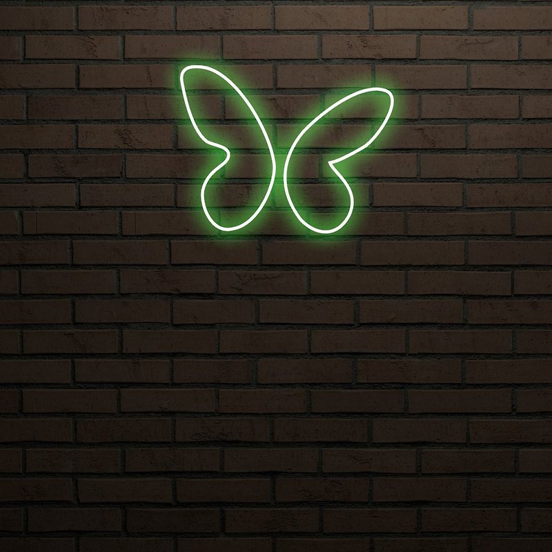 蝴蝶霓虹灯Butterfly LED发光字Neon Sign装饰广告招牌房间卧室 - 灯具/灯饰 - 压克力 透明