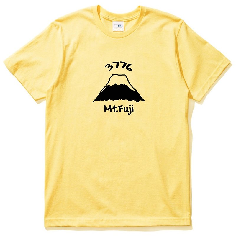 Mt Fuji 3776【现货】 中性短袖T恤 黄色 富士山 日本 风景 樱花 太阳 雪 自创 品牌 文青 Hipster - 男装上衣/T 恤 - 棉．麻 黄色