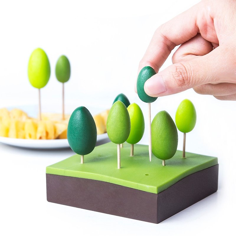 QUALY 森林果叉 - 餐刀/叉/匙组合 - 塑料 绿色