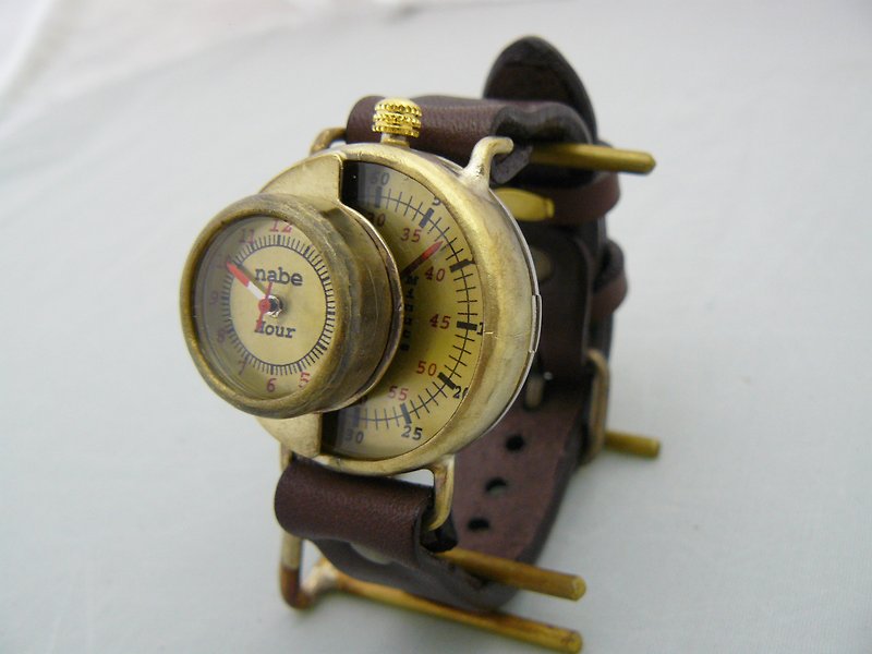 Hamd Craft Watch  SCOP-L   JUMBO Brass ユニークモデル 手作り腕時計 (JUM66) - 女表 - 铜/黄铜 金色