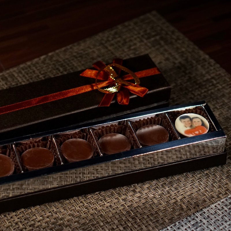 一张定制化照片礼盒(巧克力口味)   定制一份专属且唯一的礼盒 - 巧克力 - 新鲜食材 咖啡色