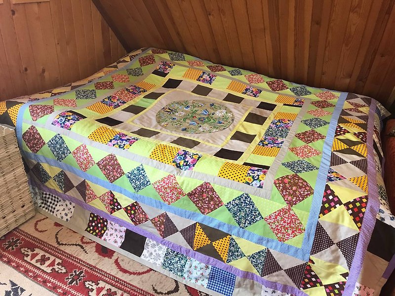 波西米亚风手工拼布被子/双人床毯/温暖的毯子 - 被子/毛毯 - 棉．麻 多色