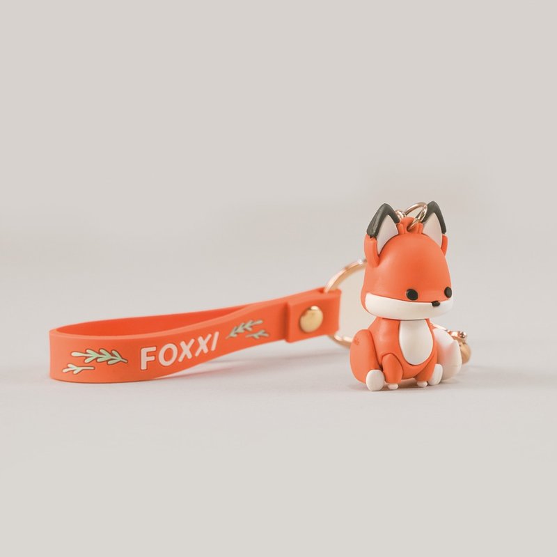 Bellzi | Foxxi Figure Keychain 狐狸立体公仔吊饰 - 钥匙链/钥匙包 - 其他材质 红色