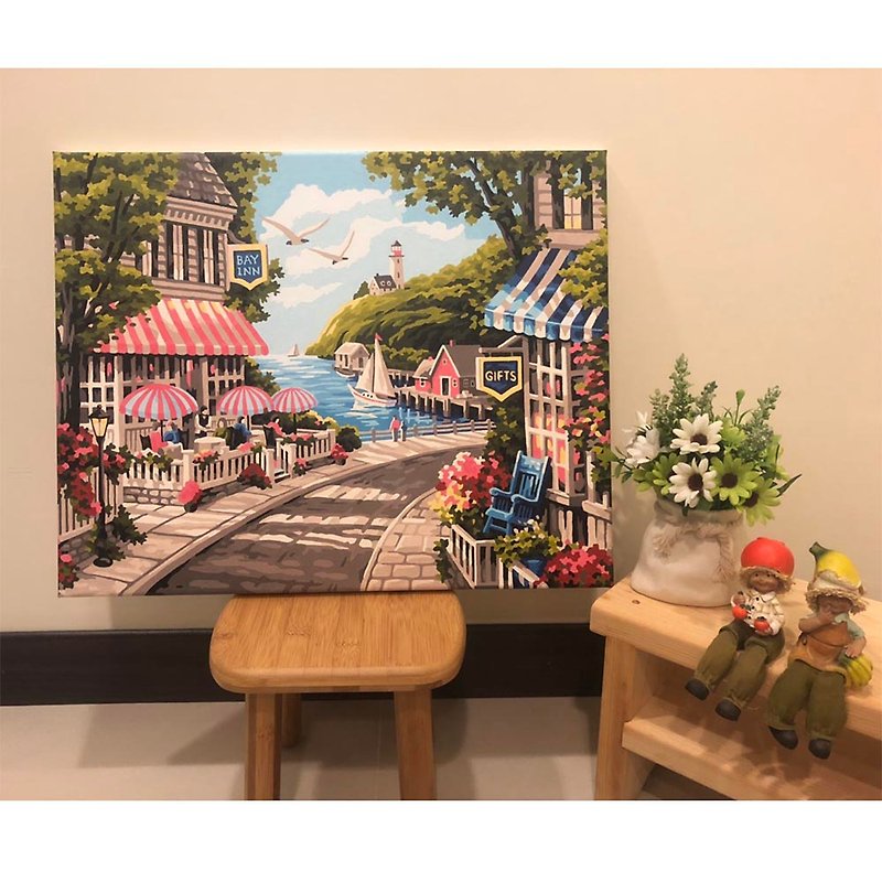 有现货 限量中 小镇上的咖啡厅之法国乡村之夏 旅行的数字油画 - 海报/装饰画/版画 - 其他材质 