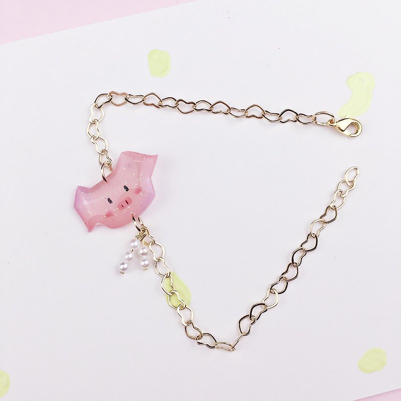 粉色猪猪   手链 - 手链/手环 - 树脂 