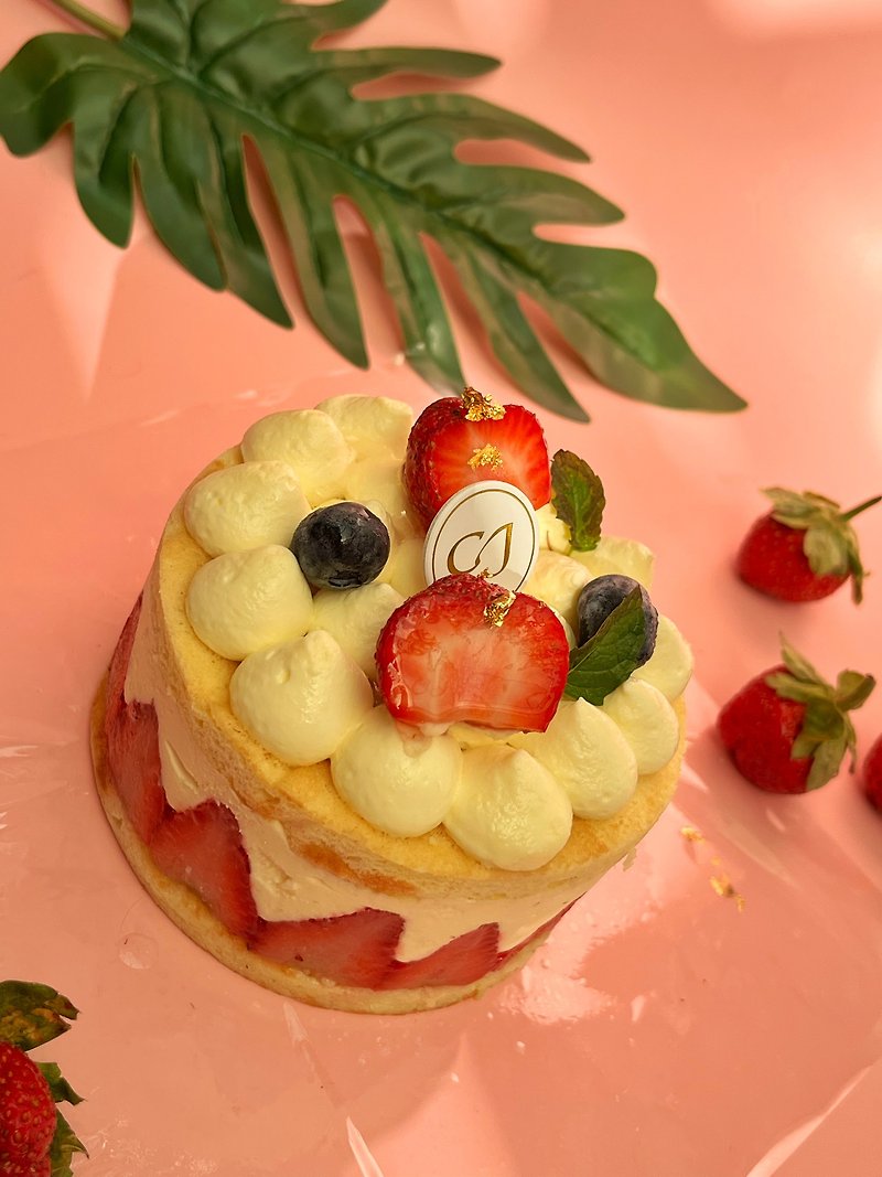 生乳草莓蛋糕-6寸 - 蛋糕/甜点 - 新鲜食材 