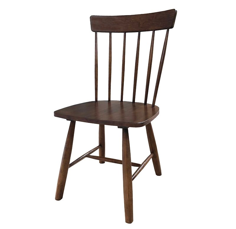维斯格林 北欧 现代 日式 实木餐椅 椅凳 温莎椅 - 椅子/沙发 - 木头 咖啡色
