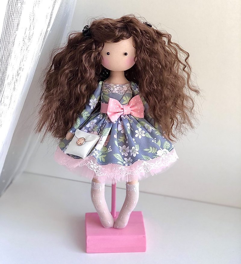 Personalized  doll for best friend, Paris lovers gift idea - 玩具/玩偶 - 棉．麻 多色