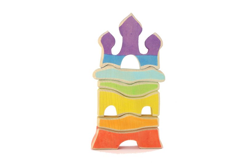金字塔系列 教堂 - 玩具/玩偶 - 木头 多色