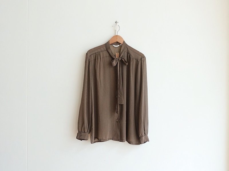 Vintage / 衬衫 / 长袖 no.137 tk - 女装衬衫 - 聚酯纤维 咖啡色