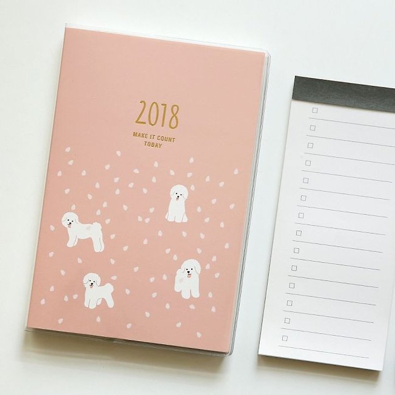 Dailylike 2018日常小品时效周志-03比熊犬,E2D05996 - 笔记本/手帐 - 纸 粉红色