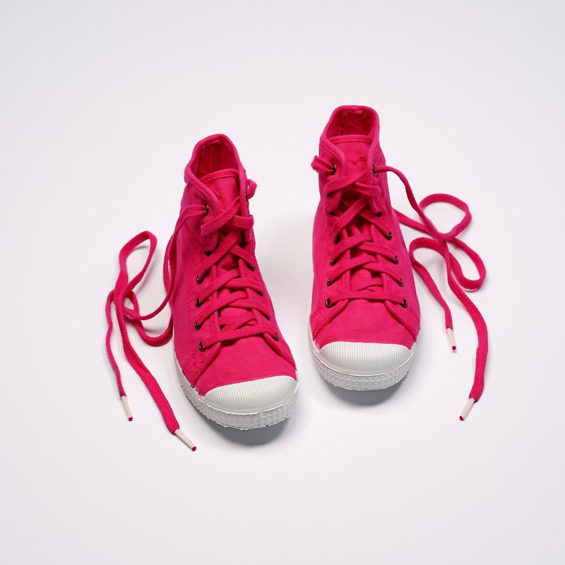 西班牙帆布鞋 CIENTA 61997 88 桃红色 经典布料 童鞋 高筒 - 童装鞋 - 棉．麻 粉红色