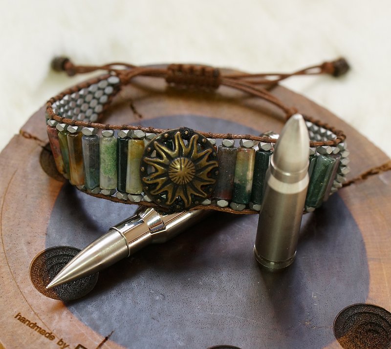 多款玛瑙, 半宝石手链 Vintage bracelet with Gem Muiti Agates  - 手链/手环 - 半宝石 多色