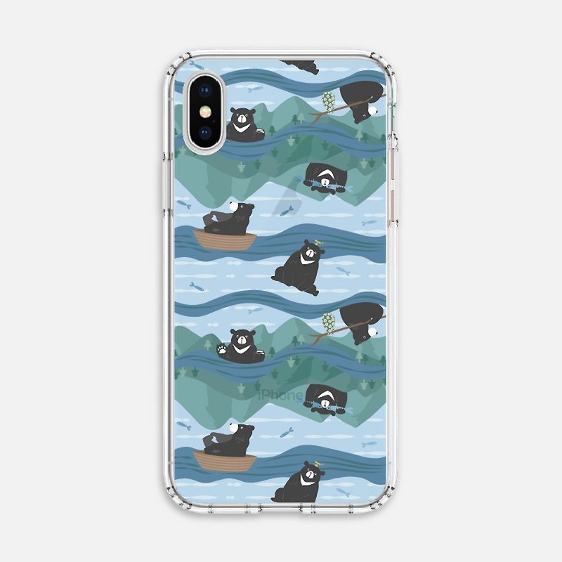 保育动物【流浪黑熊】防摔软壳 手机壳 iPhone Android/OPPO/ASUS - 手机壳/手机套 - 塑料 多色