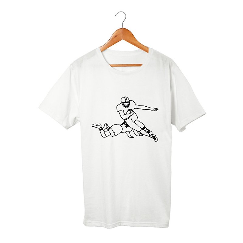 アメフト #9 Tシャツ - 男装上衣/T 恤 - 棉．麻 白色