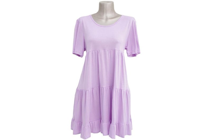 ティアードフリルワンピース＜ラベンダー＞ - 洋装/连衣裙 - 其他材质 紫色