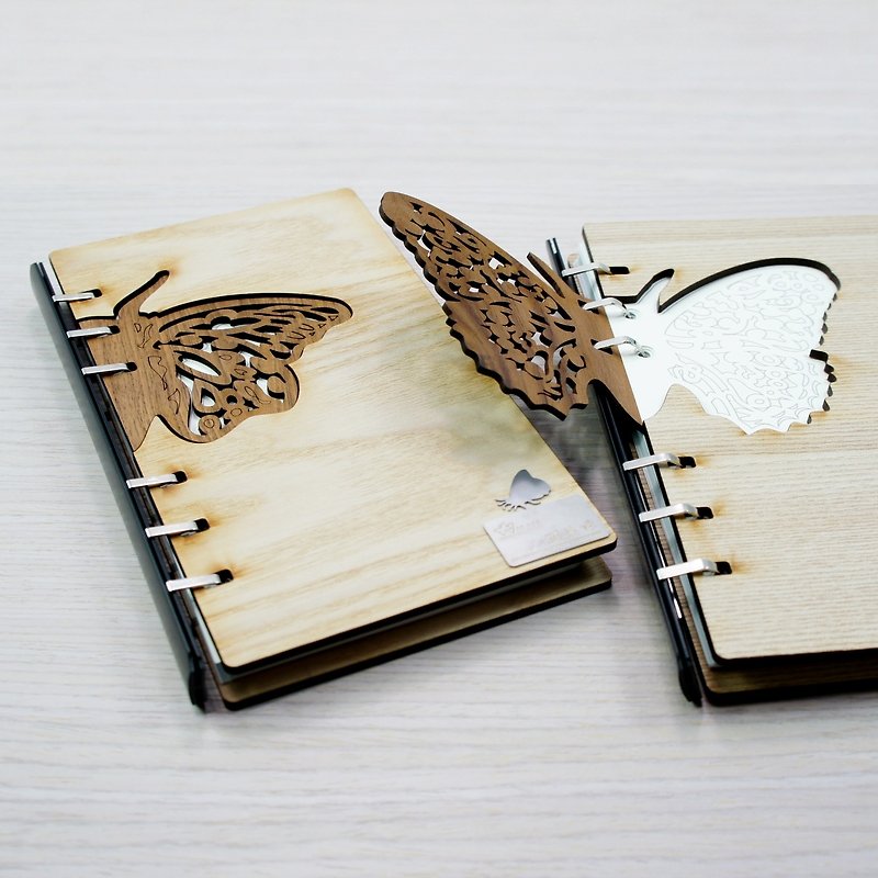台湾蝴蝶系列-质感手写本 - 笔记本/手帐 - 木头 卡其色