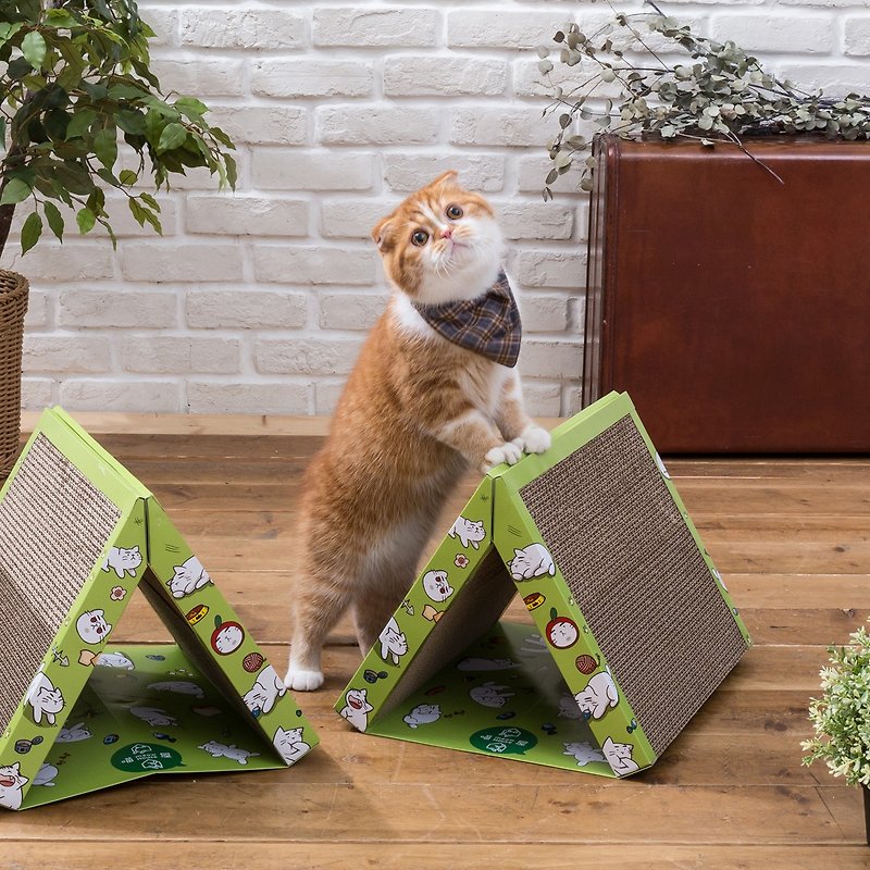 帐篷猫抓板-丛林绿 (首波特卖 露营必备发烧货) - 抓板/跳台 - 纸 绿色