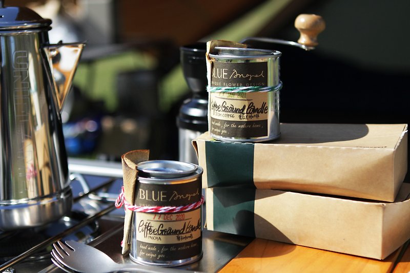 环保咖啡渣香氛蜡烛植物大豆蜡小众旅行便携香氛家居香氛创意礼品 - 蜡烛/烛台 - 蜡 银色